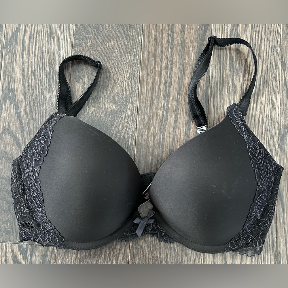 Victoria's Secret Black Lace Trim Bra